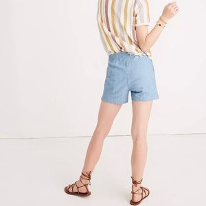 NWT Madewell Chambray Pull On Shorts (size S)